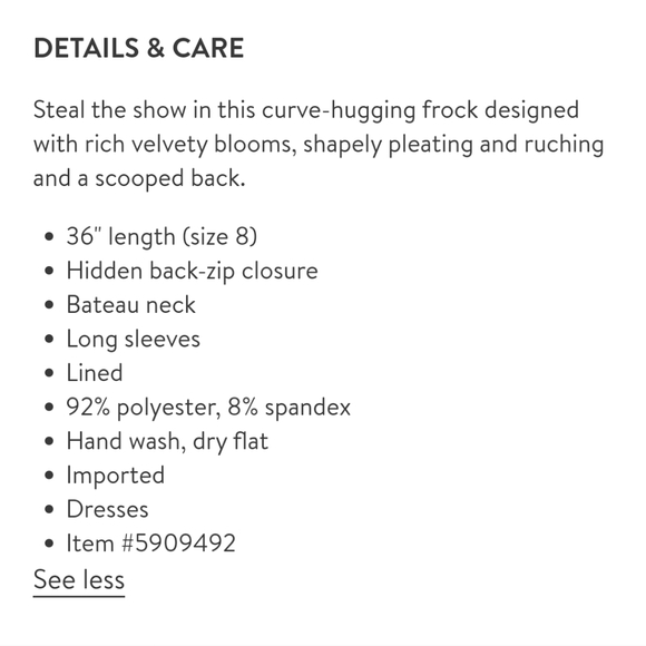 🌼❤️Vince Camuto Velvet Dress - Picture 8 of 9